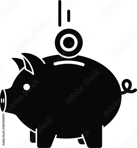 Vector art of saving money with a piggy bank is a great way to start investing and building wealth for the future