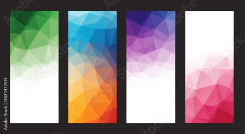 Abstract Polygonal Banners