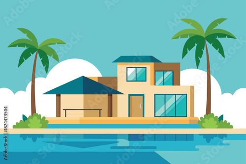 luxury beachfront villa with palm trees and pool   (1).eps