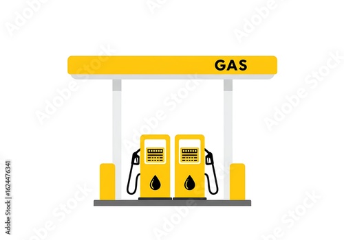 yellow gas station