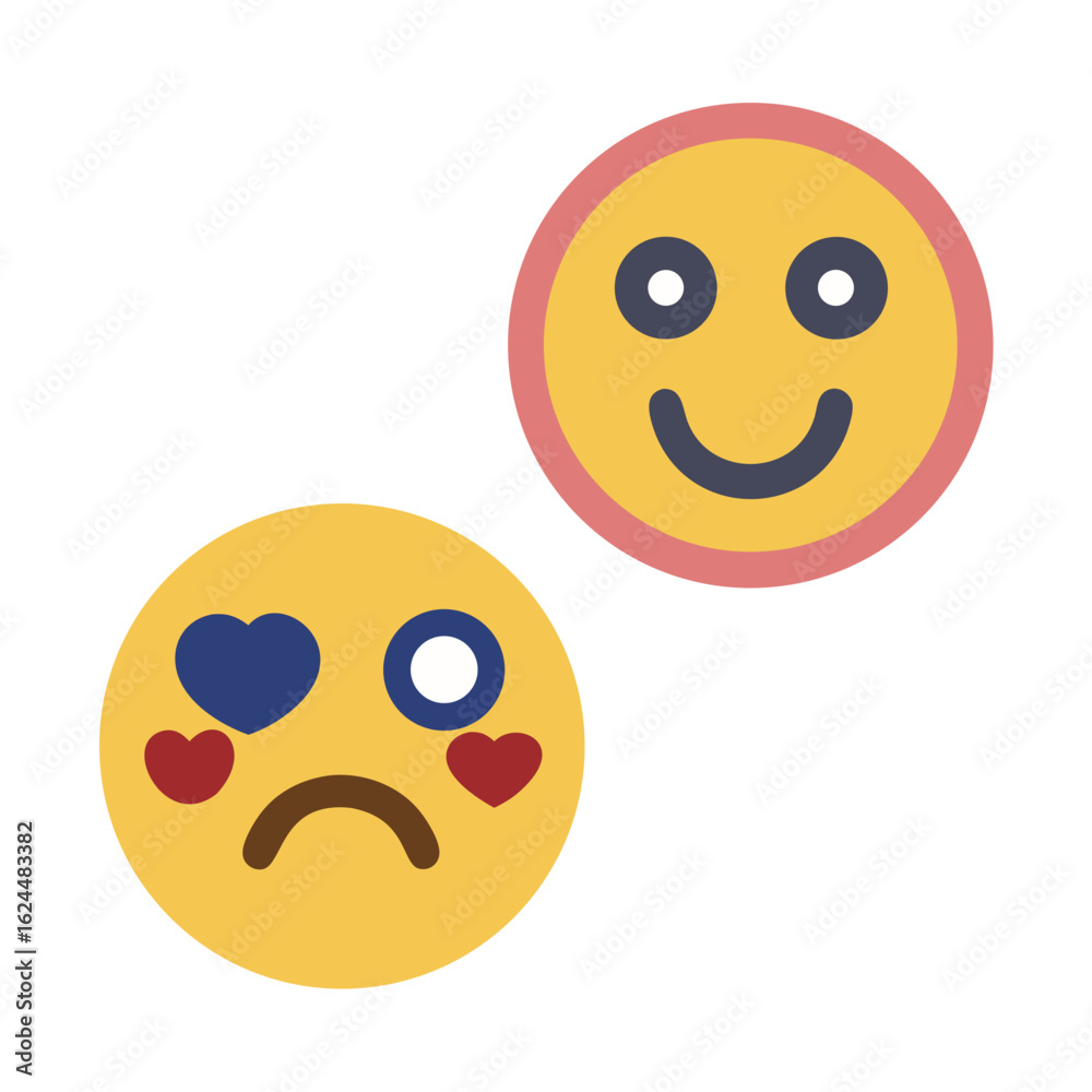 Fototapeta premium Emoji Faces Pack – Vector Reactions and Feelings