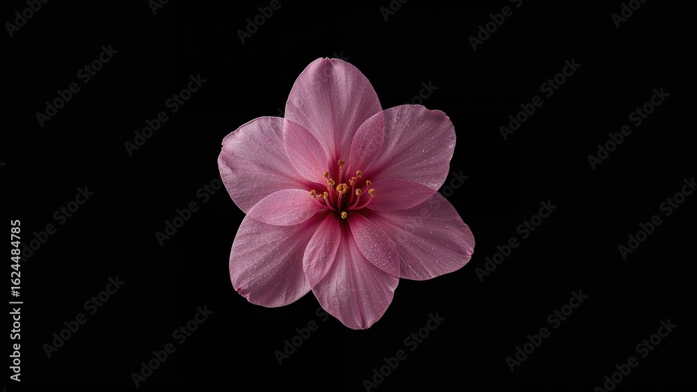 Fototapeta premium Single Azalea Flower Against Dark Backdrop