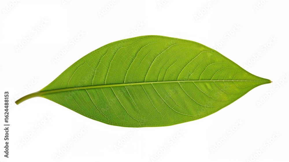 Fototapeta premium White background featuring green Saraca asoca leaves