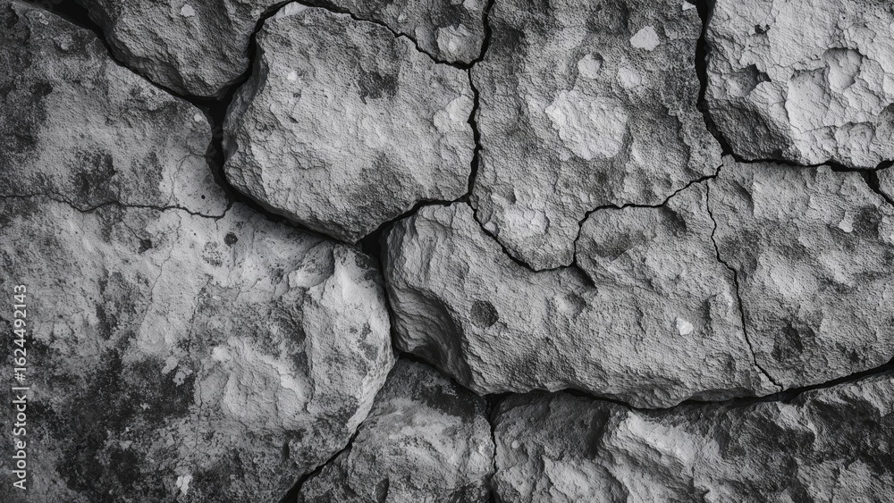 Fototapeta premium Monochrome depiction of a historic stone surface