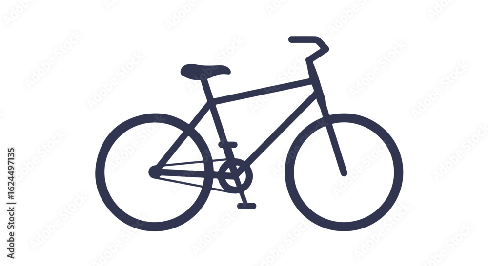 Fototapeta premium Bicycle illustration on a white background, use for logos or other design