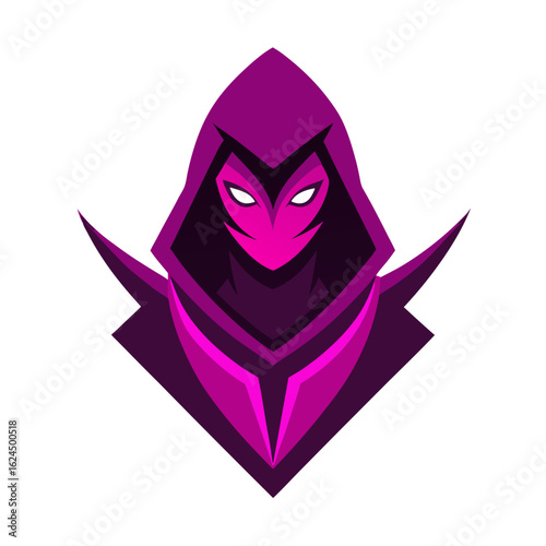 Stealth Heroine in Sharp Pink Hood and Purple Blade Forms for Team Branding