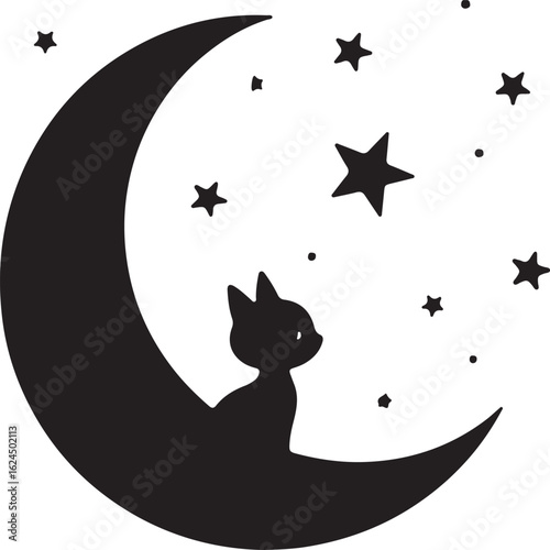 Playful Cat & Butterfly Silhouette Vector Bundle