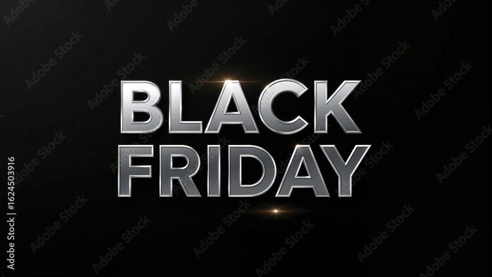 Obraz premium Bold text Black Friday banner on dark background