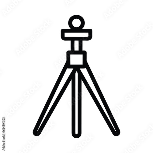 Tripod With Three Legs Outline Vector Illustration