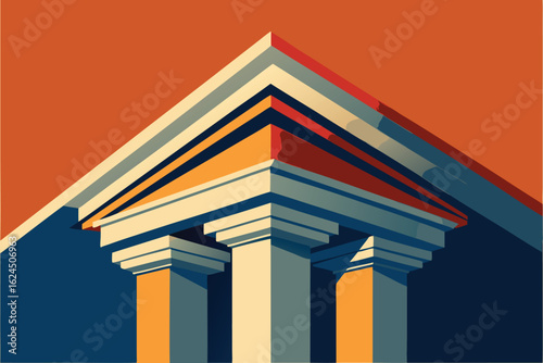 roof cornice detail vector from a classical estate.eps