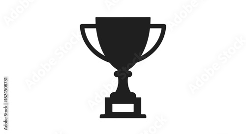 Trophy symbol on white background. For awards, winning and achievement