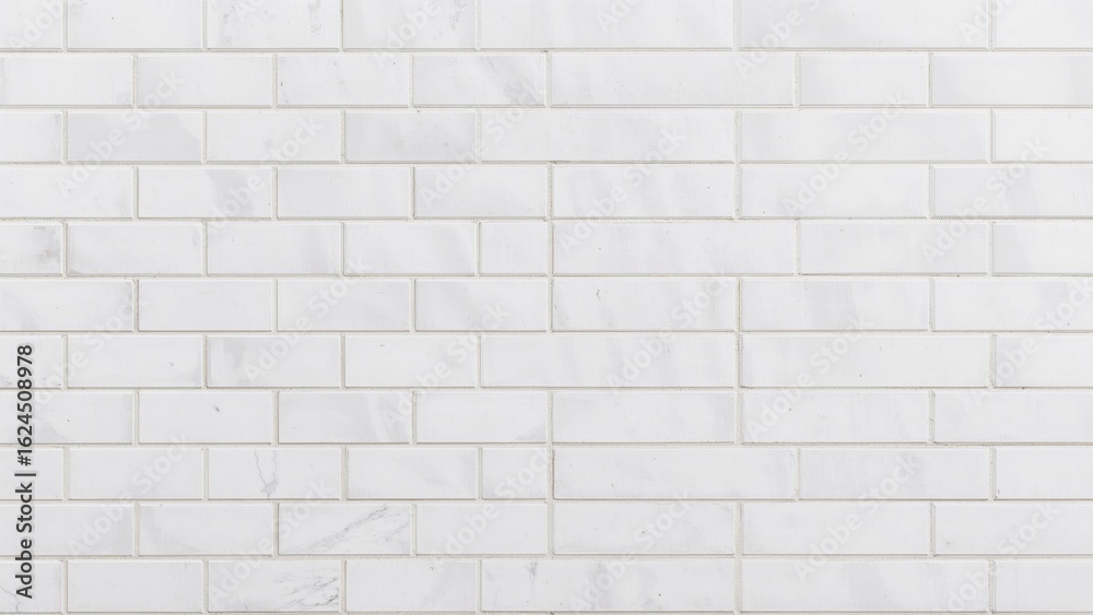 Texture pattern of white subway tiles