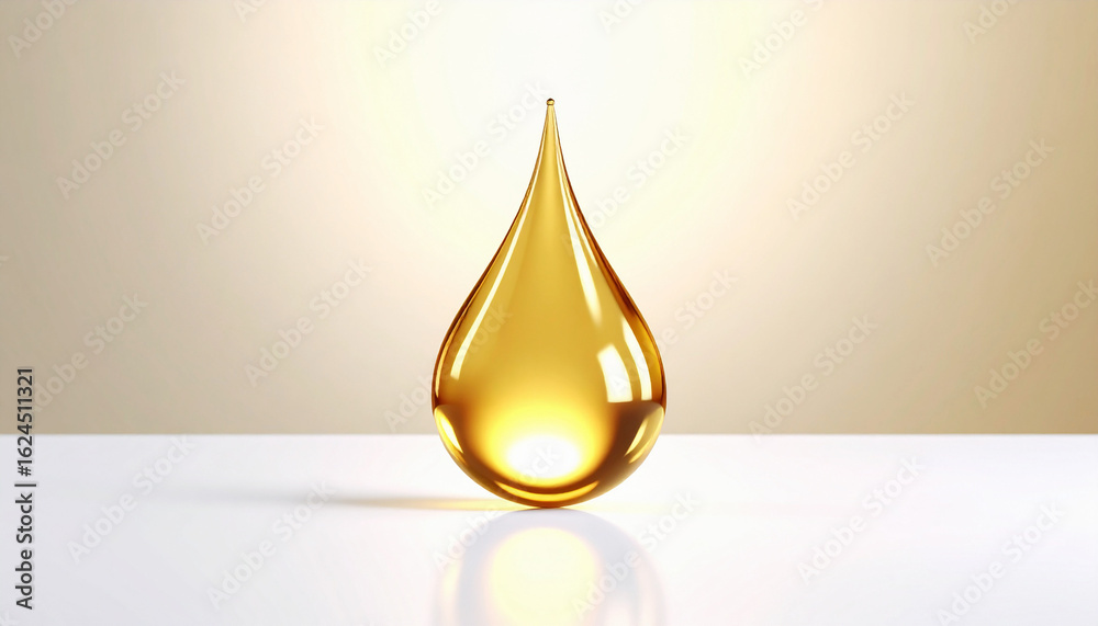 Fototapeta premium Luminous Drop of Pure Gold