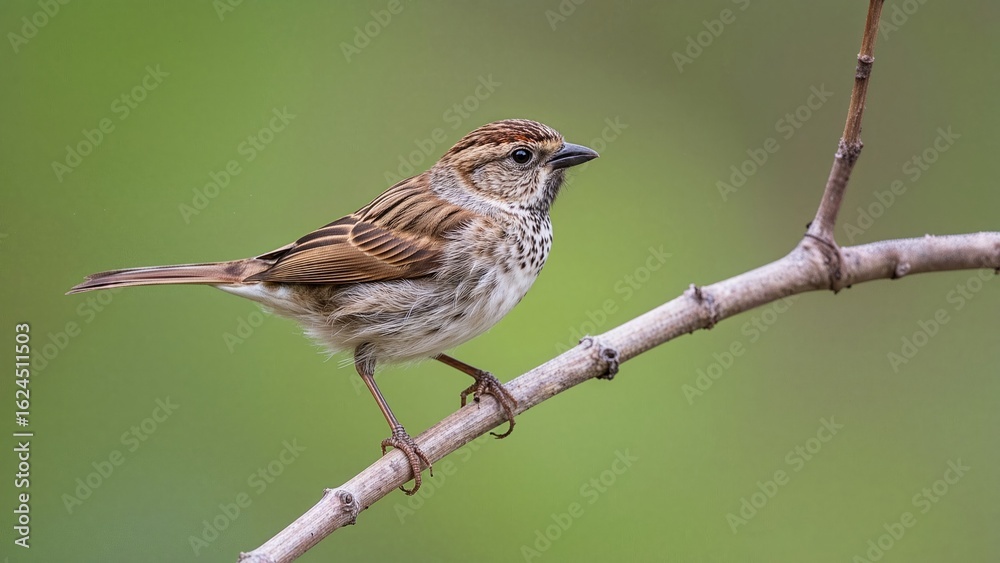 Fototapeta premium Nature scene featuring a melodious sparrow