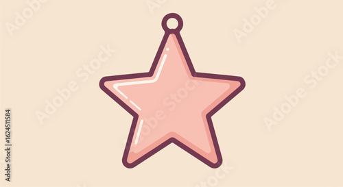 Ornament hangs on blank wall for use as a gift tag or Christmas tree decoration