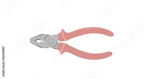 Pliers tool on a white backdrop, tool in background for home repair projects