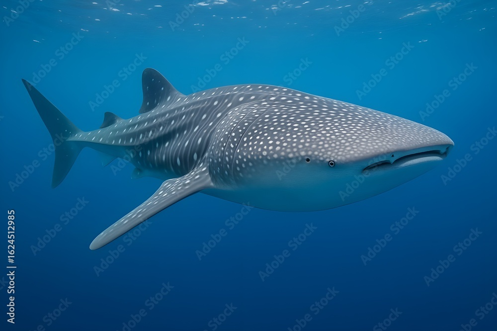 Obraz premium Guardians of the Deep Blue Whale Shark Awareness