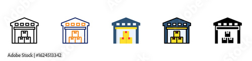 Warehouse Icon Multi Style 