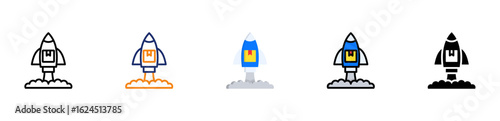 Product Launch Icon Multi Style 
