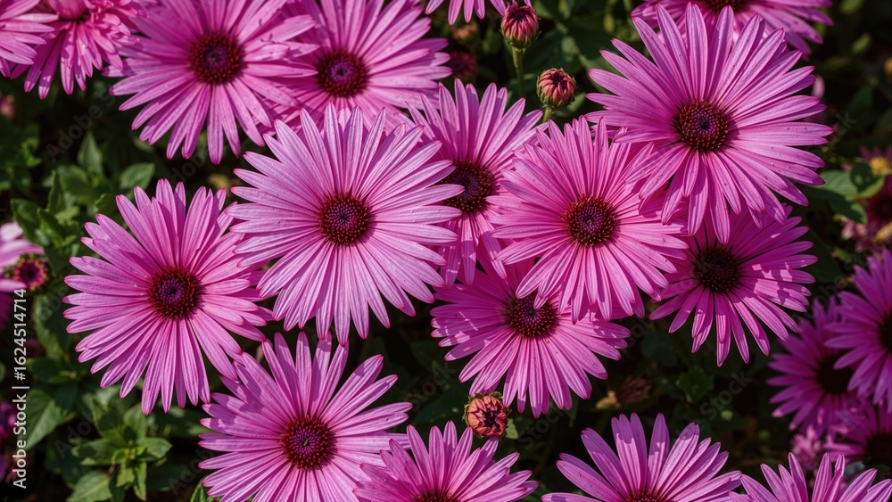 Lush pink aster flowers in full bloom embodying the vibrancy of nature and symbols of grace and fresh beginnings. Lush pink aster flowers in full bloom embodying the vibrancy of nature and symbols of grace and fresh beginnings.