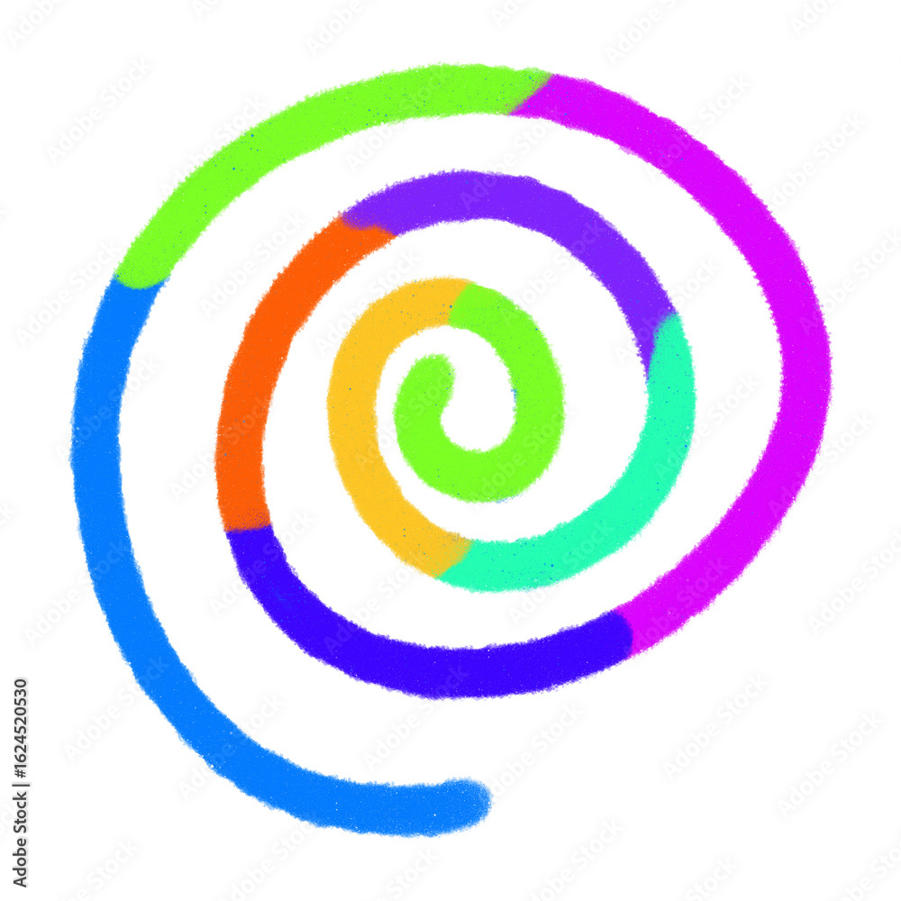 Colorful Spiral: A vibrant and playful illustration of a spiral shape composed of various bright colors, suggesting concepts of growth, transformation, and dynamic movement. Colorful Spiral: A vibrant and playful illustration of a spiral shape composed of various bright colors, suggesting concepts of growth, transformation, and dynamic movement.