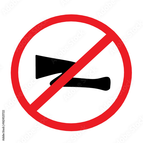 horns prohibited traffic sign signal road rules illustration.eps