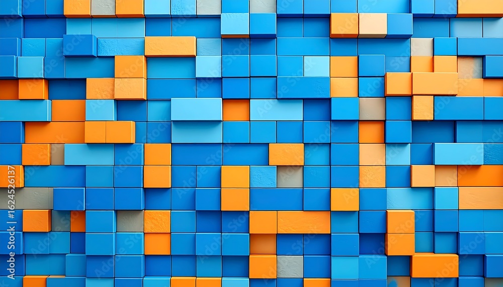 Abstract geometric pattern of cubes (2) Abstract geometric pattern of cubes (2)
