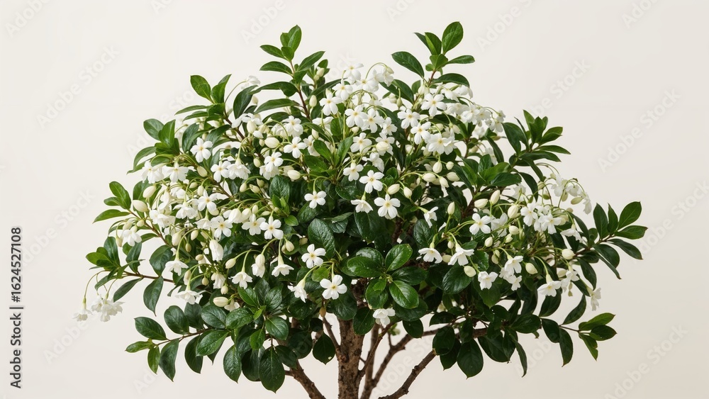 Obraz premium Charming White Nodding Clerodendron A Tiny Shrub