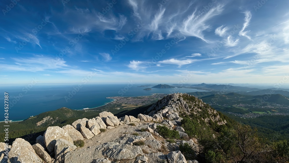 Fototapeta premium Spectacular scenery observed from the mountaintop