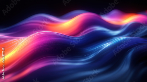 Wallpaper Mural Abstract vibrant wave patterns Torontodigital.ca