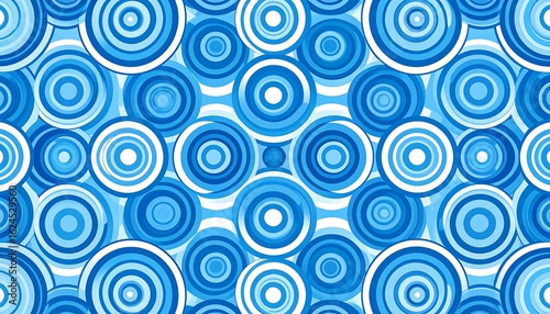 Blue concentric circles pattern