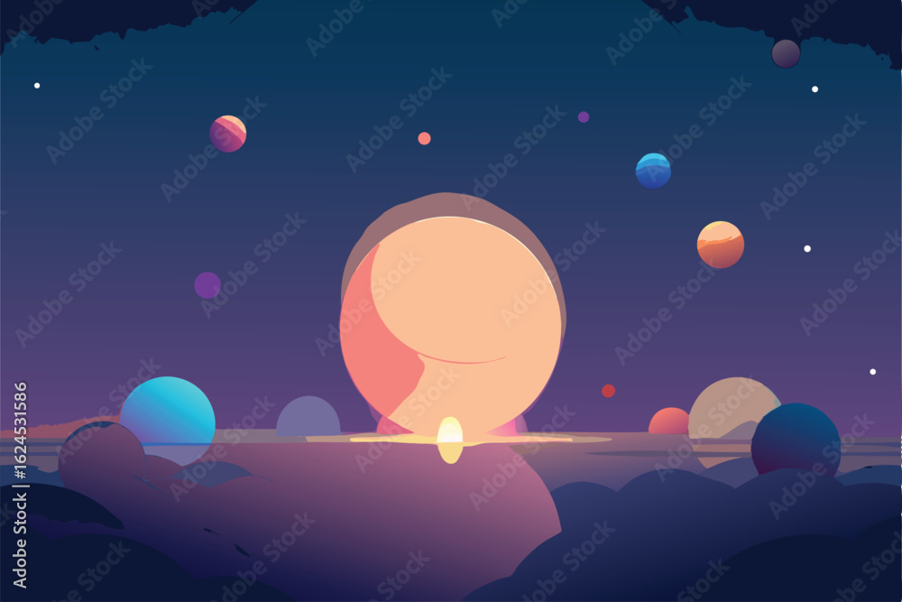 Obraz premium soft bokeh light wallpaper with multicolored glowi.eps