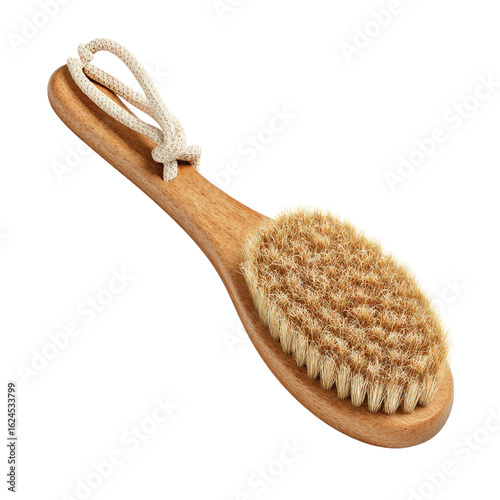Natural Wooden Body Brush with Sisal Bristles on