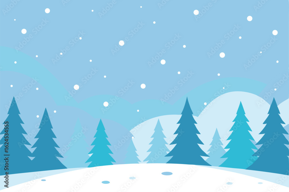 Obraz premium soft snowy christmas background featuring falling (1).eps