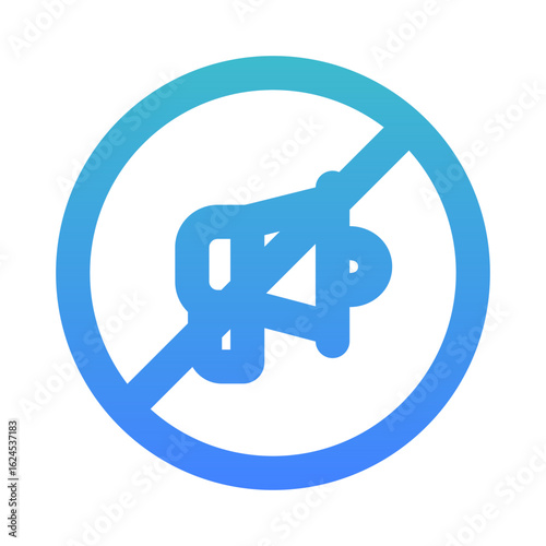 ads block line gradient icon