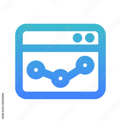 website analytic line gradient icon