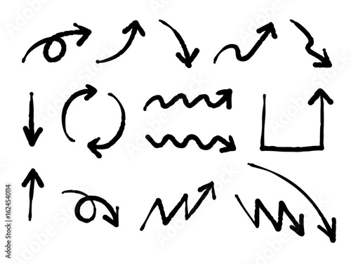 矢印　セット　手書き　ペン