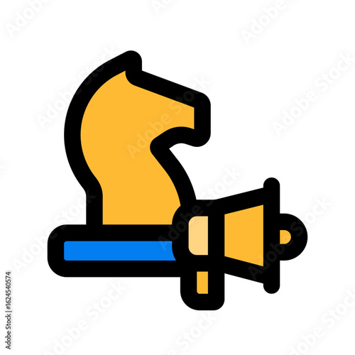 marketing strategy fill color icon