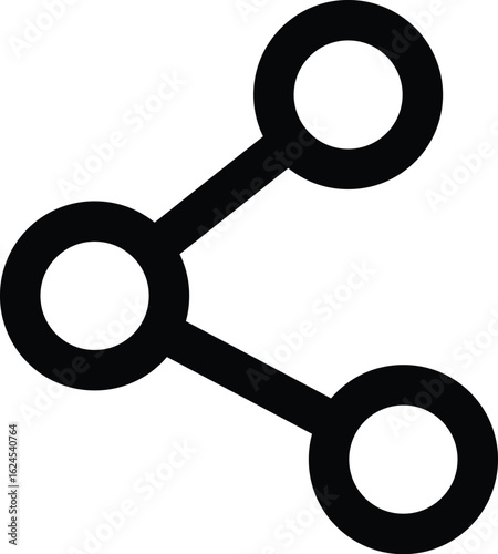 A simple black share icon