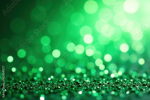 Emerald green glitter background with black sparkle confetti , confetti, black, emerald
