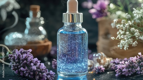 A glass dropper bottle filled with colloidal silver liquid, representing natural health solutions. 