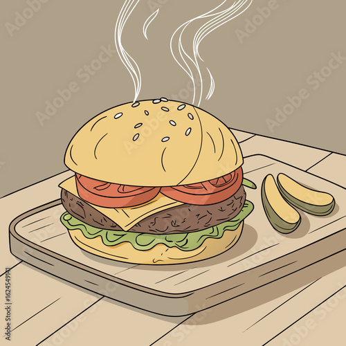 fast food illustration