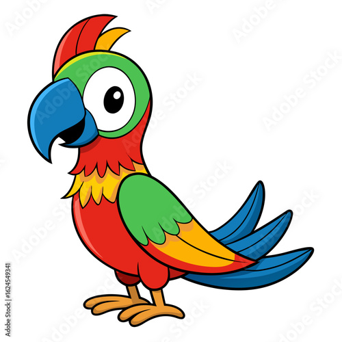 parrot on a white background