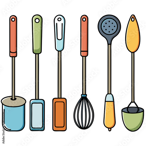 set of kitchen utensils