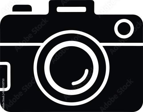 Solid Black Camera Icon