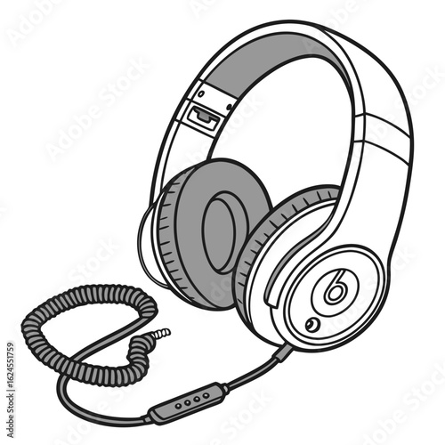 headphones on white background