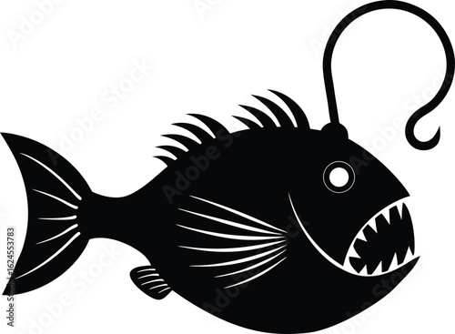 anglerfish lure on white background.eps