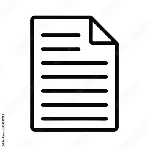 File Document Outline Vector Illustration
