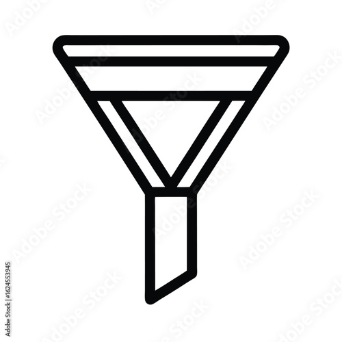 Filter Funnel Outline Vector Illustration