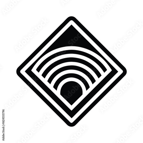 NFC Symbol Outlined Icon Vector Illustration